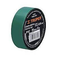Cinta de aislar de 9 m x 19 mm, verde, Truper - M-22V / 13511 Cinta de aislar de 9 m x 19 mm, verde, Truper - M-22V / 13511