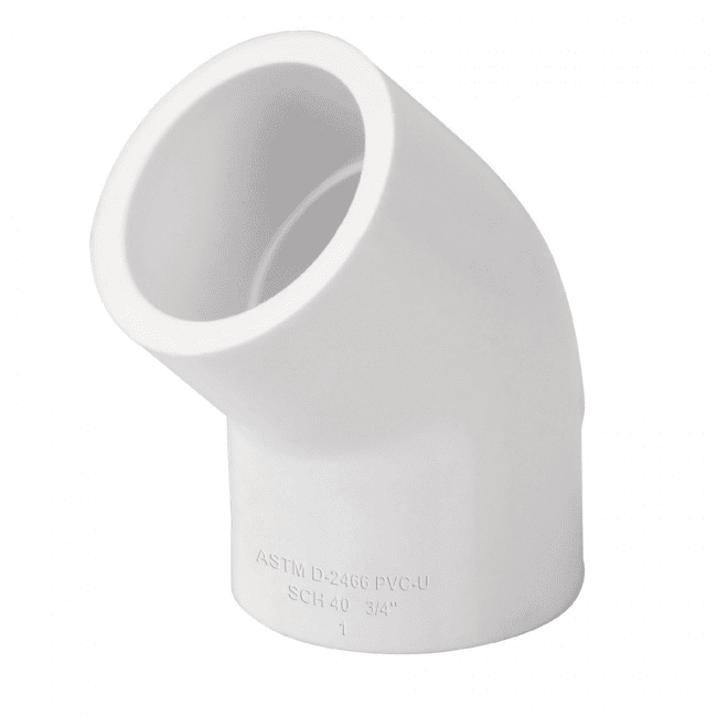 Codo 45° de PVC, 1-1/4' - PVC-864 / 45526 Codo 45° de PVC, 1-1/4' - PVC-864 / 45526