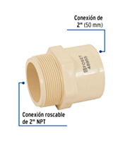 Conector macho CPVC 2' - CPVC-616 / 48955