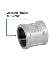 Cople reforzado, acero galvanizado, 1-1/4' - CG-204 / 48768 Cople reforzado, acero galvanizado, 1-1/4' - CG-204 / 48768