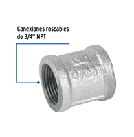 Cople reforzado, acero galvanizado, 3/4' - CG-202 / 47551