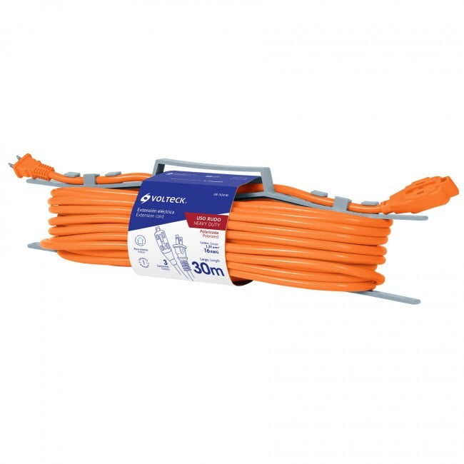 Extensión eléctrica uso rudo, 30 m, calibre 16, Volteck - ER-30X16 / 48051 Extensión eléctrica uso rudo, 30 m, calibre 16, Volteck - ER-30X16 / 48051