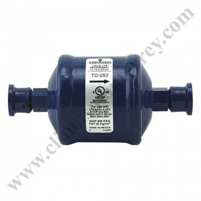 Filtro Deshidratador Linea De Liquido Sellado 3/8 Fler Cap. 2 Ton. Emerson - Td-053 Filtro Deshidratador Linea De Liquido Sellado 3/8 Fler Cap. 2 Ton. Emerson - Td-053