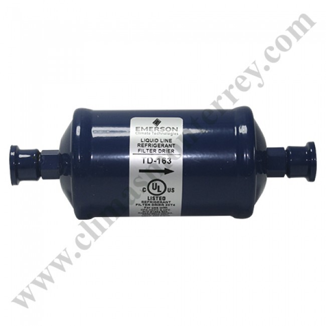 Filtro Deshidratador Linea De Liquido Sellado 3/8 Fler Cap. 3 Ton. Emerson - Td-163 Filtro Deshidratador Linea De Liquido Sellado 3/8 Fler Cap. 3 Ton. Emerson - Td-163