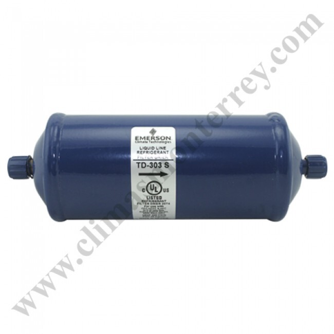 Filtro Deshidratador Linea De Liquido Sellado 3/8 Soldable Cap. 4 Ton. Emerson - Td-303S Filtro Deshidratador Linea De Liquido Sellado 3/8 Soldable Cap. 4 Ton. Emerson - Td-303S