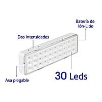 Lámpara de emergencia recargable 220 lm, 30 LED - LAE-30 / 43007 Lámpara de emergencia recargable 220 lm, 30 LED - LAE-30 / 43007