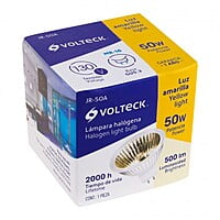 Lámpara de halógeno tipo MR16, 50 W, amarillo, Volteck - JR-50A / 47256 Lámpara de halógeno tipo MR16, 50 W, amarillo, Volteck - JR-50A / 47256