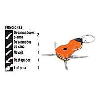 Multiherramienta con led, tipo llavero, 6 funciones - NAMU-LL / 13336 Multiherramienta con led, tipo llavero, 6 funciones - NAMU-LL / 13336