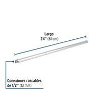 Niple, acero galvanizado, 1/2' x 24', cédula 40 - CG-408 / 47523 Niple, acero galvanizado, 1/2' x 24', cédula 40 - CG-408 / 47523