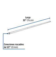 Niple, acero galvanizado, 1/2' x 30', cédula 40 - CG-409 / 47524 Niple, acero galvanizado, 1/2' x 30', cédula 40 - CG-409 / 47524