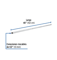 Niple, acero galvanizado, 1/2' x 40', cédula 40 - CG-410 / 47525 Niple, acero galvanizado, 1/2' x 40', cédula 40 - CG-410 / 47525