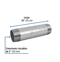 Niple, acero galvanizado, 2 x 10', cedula 40 - CG-447 / 48846 Niple, acero galvanizado, 2 x 10', cedula 40 - CG-447 / 48846