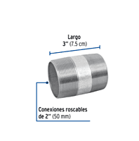 Niple, acero galvanizado, 2 x 3', cedula 40 - CG-443 / 48842 Niple, acero galvanizado, 2 x 3', cedula 40 - CG-443 / 48842