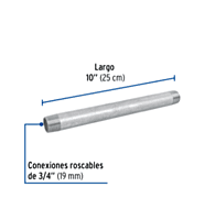 Niple, acero galvanizado, 3/4 x 10', cedula 40 - CG-425 / 48824 Niple, acero galvanizado, 3/4 x 10', cedula 40 - CG-425 / 48824