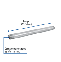 Niple, acero galvanizado, 3/4 x 12', cedula 40 - CG-426 / 48825