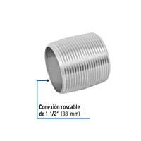 Niple, acero galvanizado, cuerda corrida, 1-1/2' - CG-475 / 48790 Niple, acero galvanizado, cuerda corrida, 1-1/2' - CG-475 / 48790