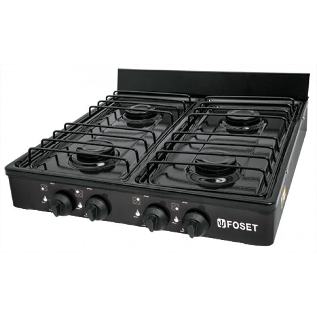 Parrilla de gas, 4 quemadores, color negro - PAGA-4N / 48149 Parrilla de gas, 4 quemadores, color negro - PAGA-4N / 48149