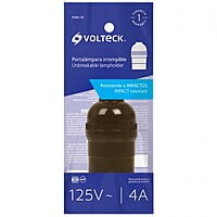 Portalámpara de policarbonato, sencillo, Volteck - POBS-10 / 46542 Portalámpara de policarbonato, sencillo, Volteck - POBS-10 / 46542