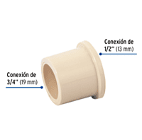 Reducción bushing de CPVC, 3/4' x 1/2' - CPVC-231 / 45062 Reducción bushing de CPVC, 3/4' x 1/2' - CPVC-231 / 45062