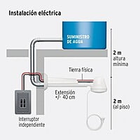 Regadera eléctrica, 4 temperaturas, gris - REGEL-4G / 45154 Regadera eléctrica, 4 temperaturas, gris - REGEL-4G / 45154