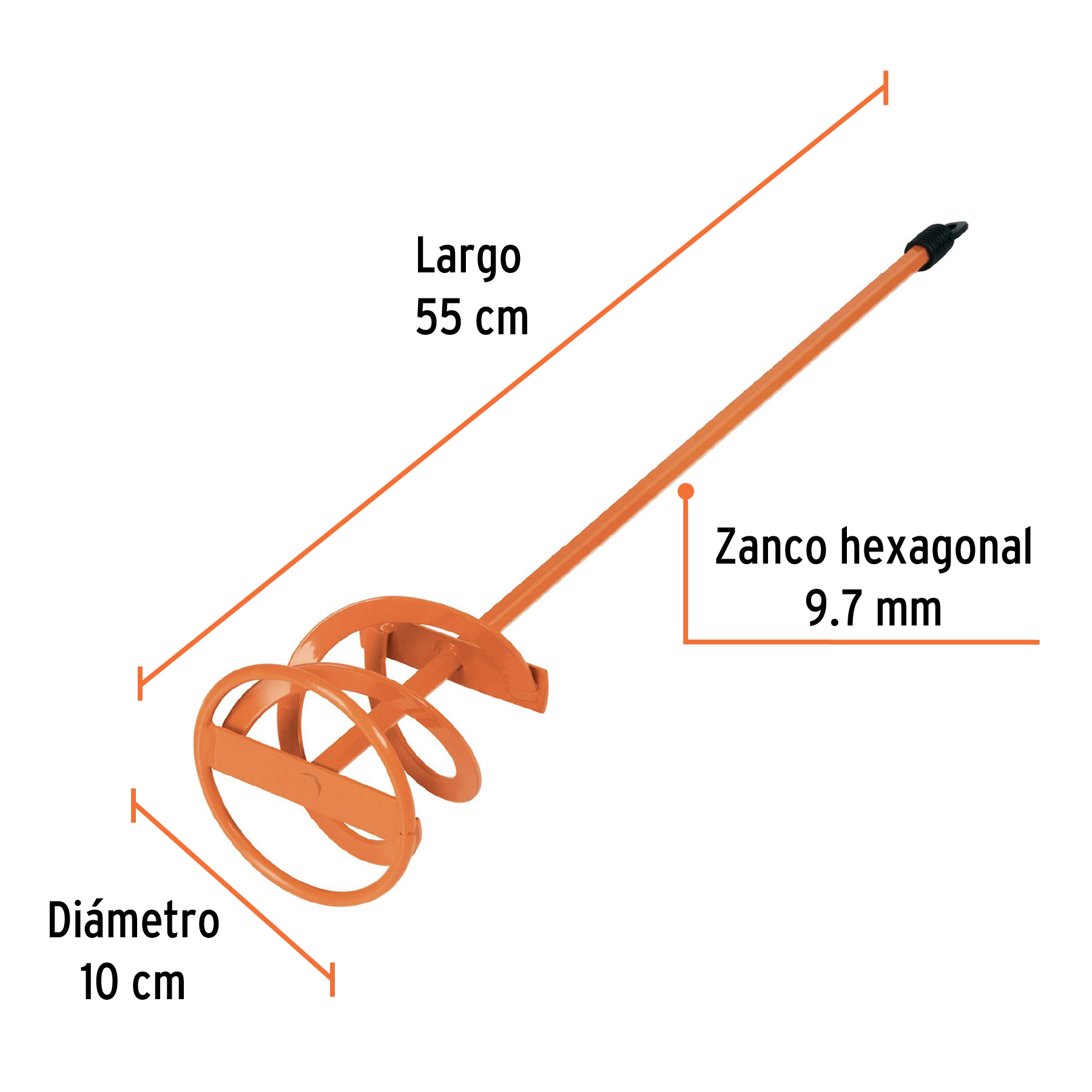 Revolvedor de pintura, 100 mm diámetro - REV-10 / 15824 Revolvedor de pintura, 100 mm diámetro - REV-10 / 15824