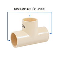 Tee sencilla CPVC 1-1/4' - CPVC-764 / 48935 Tee sencilla CPVC 1-1/4' - CPVC-764 / 48935