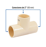 Tee sencilla CPVC 2' - CPVC-766 / 48937 Tee sencilla CPVC 2' - CPVC-766 / 48937