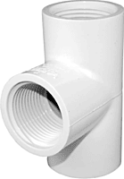 Tee sencilla de PVC, 2' - PVC-766 / 45534 Tee sencilla de PVC, 2' - PVC-766 / 45534
