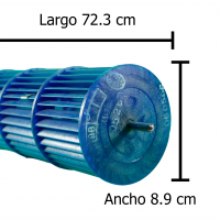 Turbina para Minisplit Mirage 2Ton, Largo 72.3cm, Ancho 8.9cm, Opresor Interno - 10352021