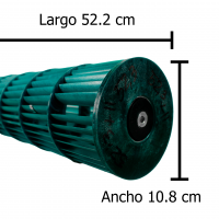 Turbina Para Minisplit Mirage 2, 3Ton, Largo 52.2Cm, Ancho 10.8Cm, Opresor Interno - 10352040
