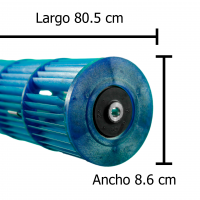 Turbina Evaporador 2 Ton, Largo 80.5 Cm X Ancho 8.6 Cm Oprecer Interno - 11220513000059