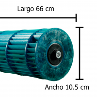 Turbina Evaporador Largo 66 Cm X Diametro 10.5 Cm (Int) - 12100102000066