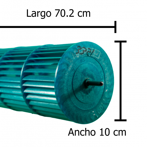 Turbina Para MiniSplit Mirage 2Ton, Largo 70.2cm, Ancho 10cm , Opresor Externo - 391050031R