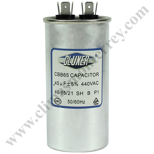 Capacitor De Trabajo, 45Mf, 440Vac  -5%, 50/60Hz / Cluxer - CXC44045
