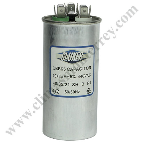 Capacitor De Trabajo, 40/6Mf, 440Vac  -5%, 50/60Hz / Cluxer - CXC440406