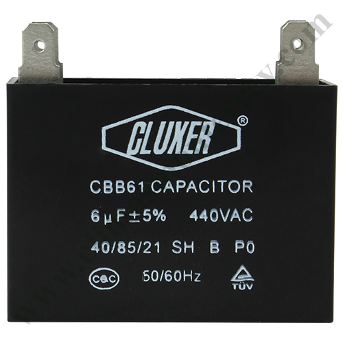 Capacitor De Ventilador, 6Mf, 440Vac  -5%, 50/60Hz / Cluxer - CXCP4406