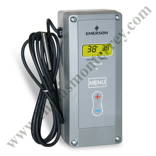 Termostato Electrónico de Temperatura Universal, Rango De Operacion -40 a 104C y Diferencial  Emerson
