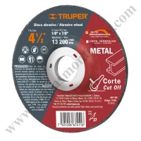 Disco Corte Metal, Tipo 27, Diámetro 4-1/2 Pulgadas, Alto Rendimiento