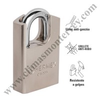 Candado de acero, máxima seguridad, 50mm, llave anti-ganzúa - CAI-50A / 43334