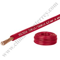 Caja con 100 m de cable THHW-LS 10 AWG rojo, Volteck - CAB-10R / 46059