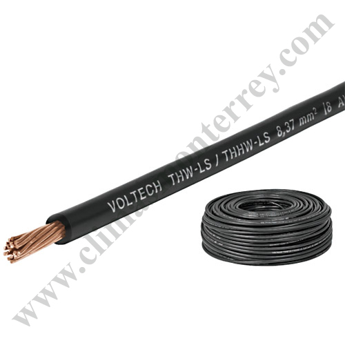 Caja con 100 m de cable THHW-LS 14 AWG negro, Volteck - CAB-14N / 46053
