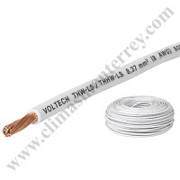 Caja con 100 m de cable THHW-LS 14 AWG blanco, Volteck - CAB-14B / 46057