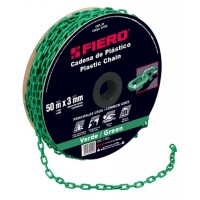 Cadena de plástico de 3mm, verde