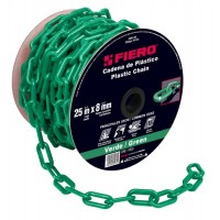 Cadena de plástico de 8mm, verde