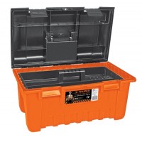 Caja para herramienta, amplia de 22', color naranja