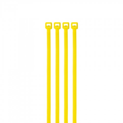 Cincho plastico amarillo 18 lb, 10 cm bolsa con 100 piezas - CIN-1810A