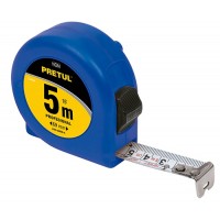 Flexómetro, azul, 5 m, cinta 3/4', Pretul, tarjeta plástica