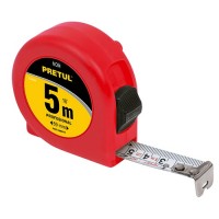 Flexómetro, rojo, 5 m, cinta 3/4', Pretul, tarjeta plástica
