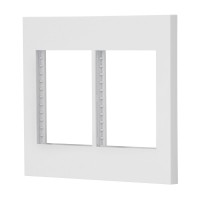 Placa 2 ventanas, 6 módulos, línea Española, color blanco PP6M-EB Volteck
