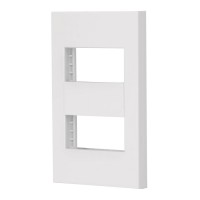 Placa 2 ventanas, 1 módulo, línea Española, color blanco PPDO-EB Volteck